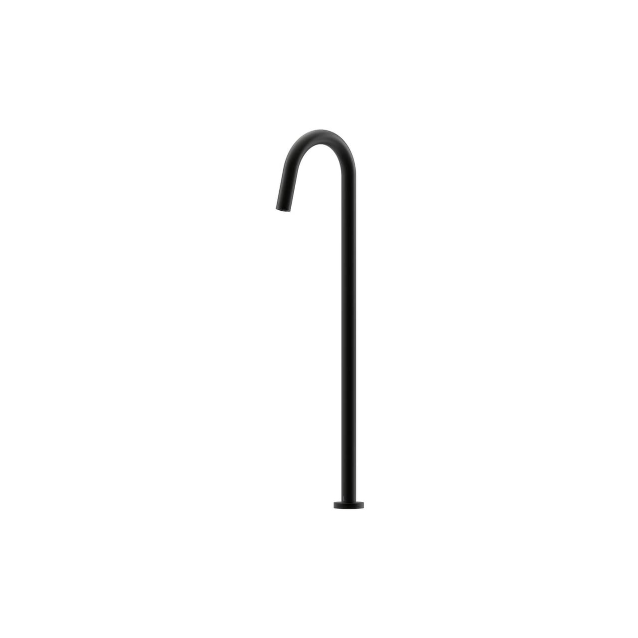 Yannis Floor Mounted Curved Bath Spout Matte Black
